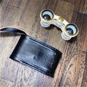 Vintage opera glasses and case